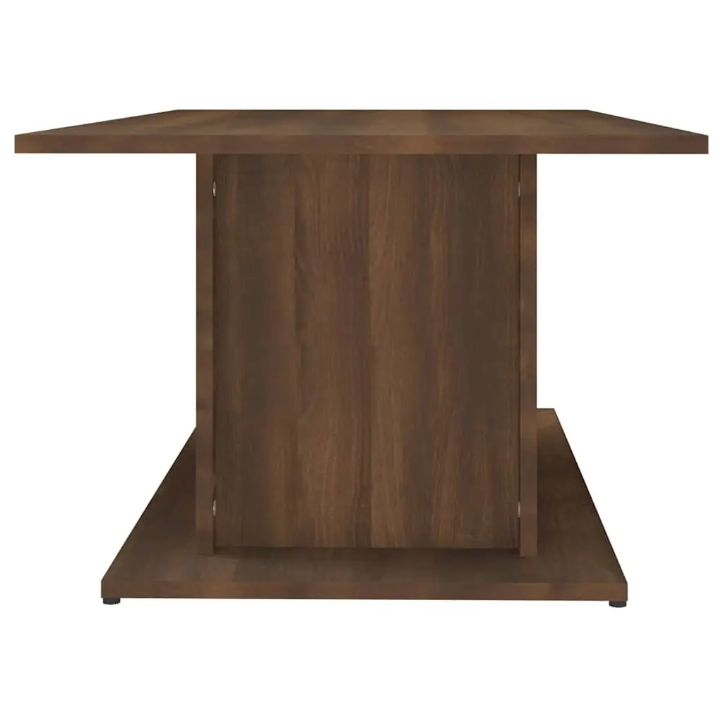 Coffee Table Brown Oak Living Room Accent End Table Engineered Wood Furniture