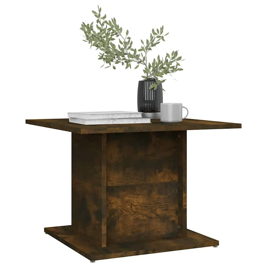 Coffee Table Brown Smoked Oak Engineered Wood Living Room Accent Furniture