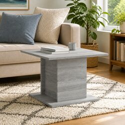 Concise and Reliable Grey Engineered Wood Coffee Table