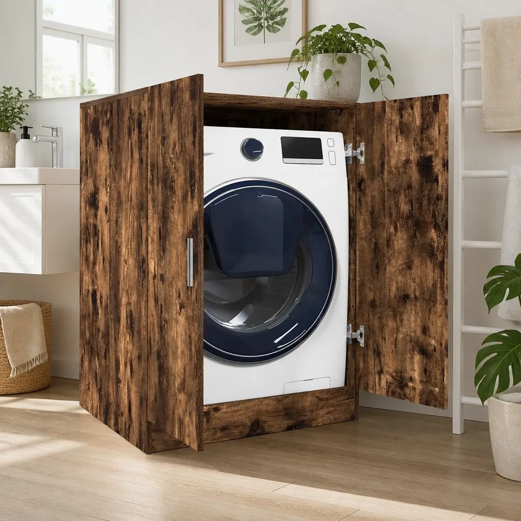 Bathroom Storage Cabinet Smoked Oak 71x71.5x91.5cm Organiser