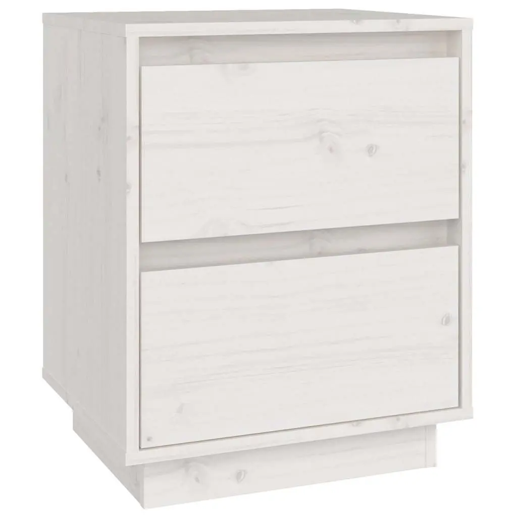 Bedside Tables White 40W x 35D x 50H cm Wooden Storage Nightstand 2 Pieces