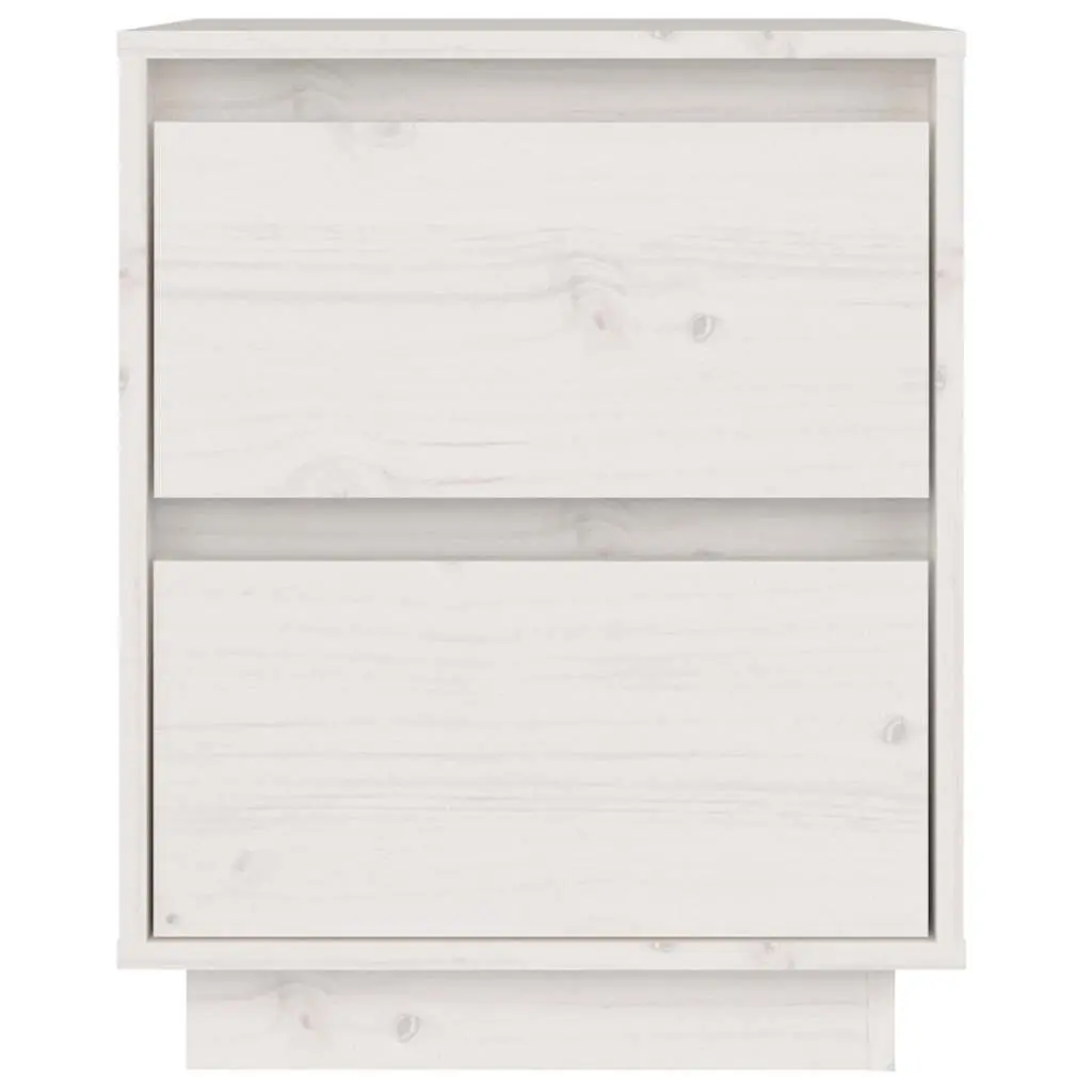 Bedside Tables White 40W x 35D x 50H cm Wooden Storage Nightstand 2 Pieces
