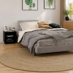 Bedside Cabinets 2 pcs Black 40x34x40 cm Solid Wood Storage Side Tables