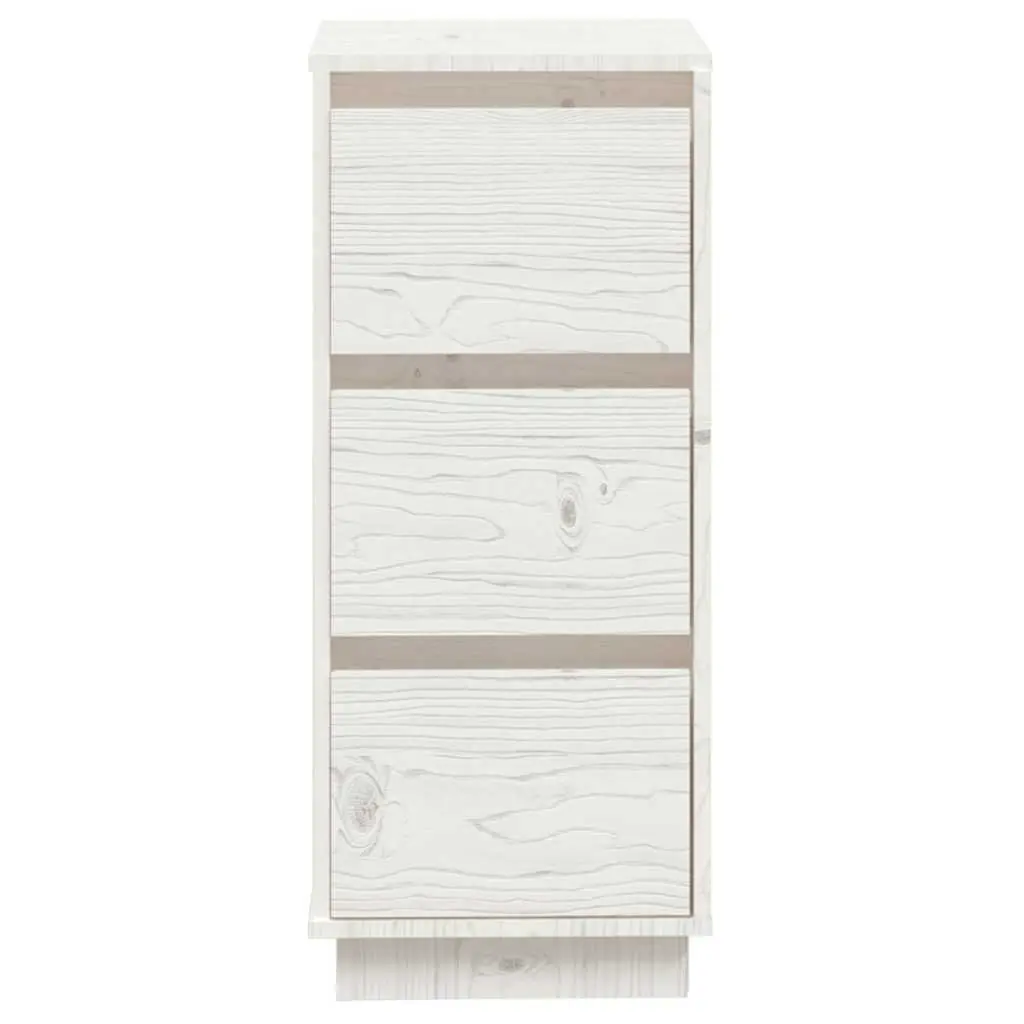 Sideboards White Solid Pinewood 2 Pieces Storage Cabinet Dining Room Furniture