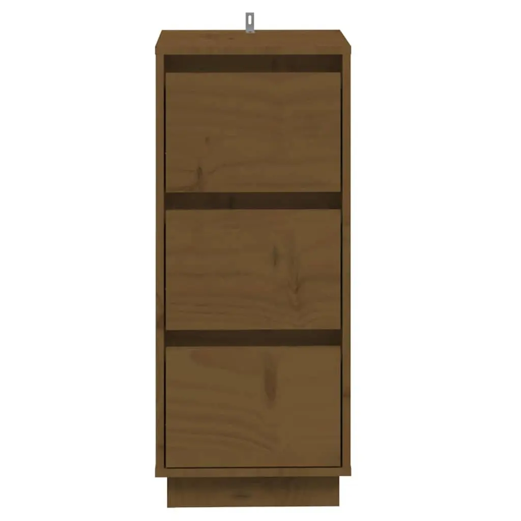 Solid Wood Sideboard Honey Brown 75 cm Sturdy Top with Cabinet Doors