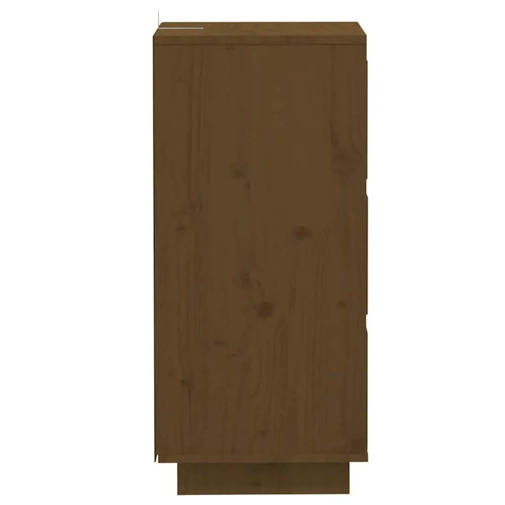 Solid Wood Sideboard Honey Brown 75 cm Sturdy Top with Cabinet Doors