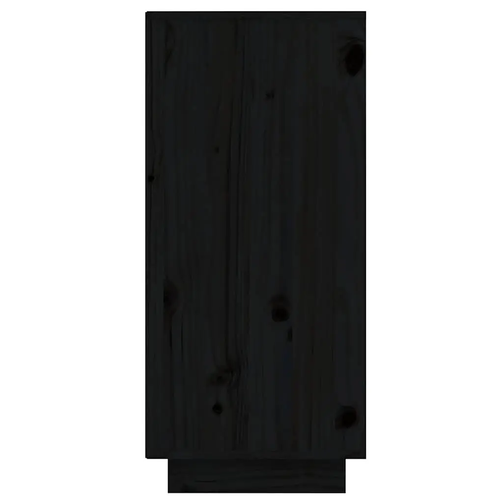 Sideboard Cabinet Black 60x34x75cm 3 Door Storage Buffet Furniture