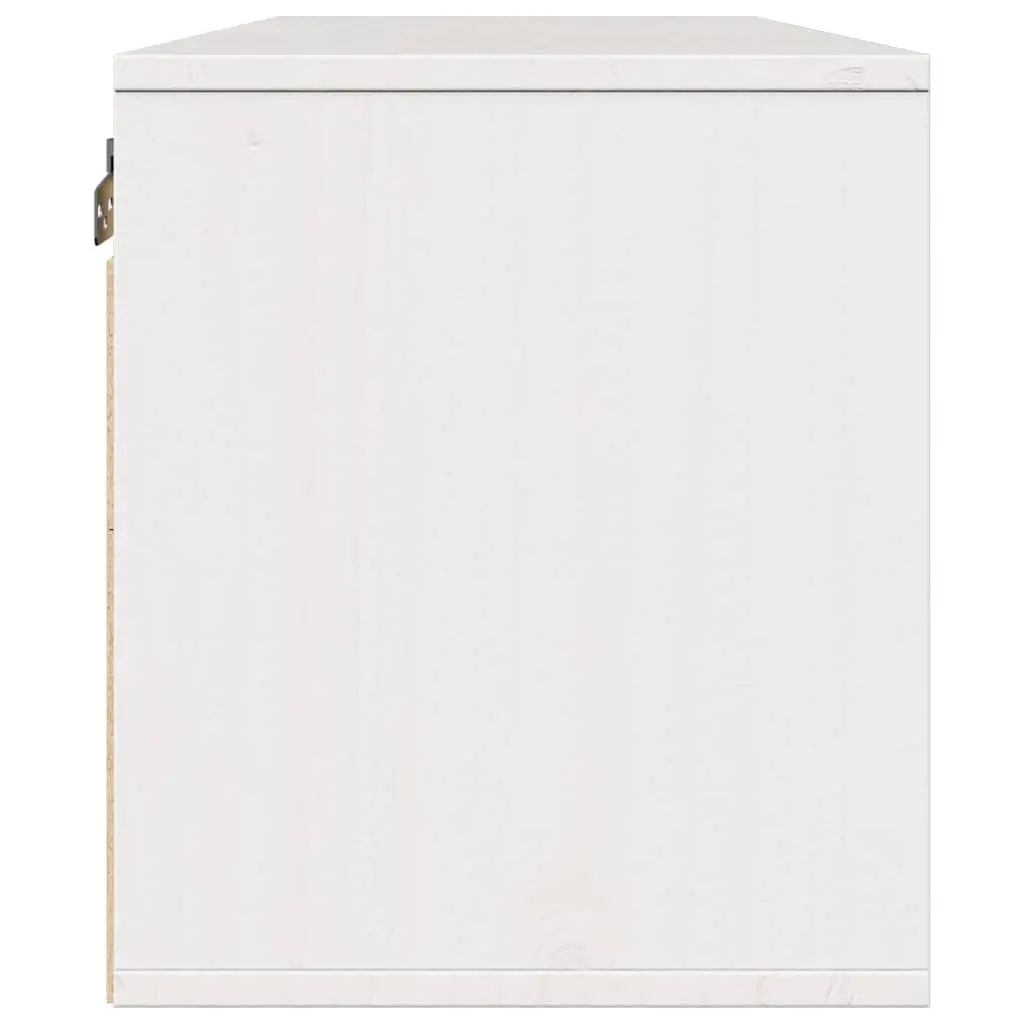 Wall Cabinets White 45x30x35 cm Solid Pine Wood Floating Storage Shelves 2 Piece
