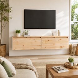 Compact and Durable Wall Cabinets - 80x30x35 cm, 2 pcs