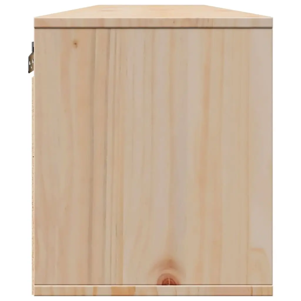 Wall Cabinets Brown 80x30x35 cm Solid Pine Wood Floating Storage Shelves 2 Piece