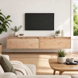 Floating Shelf Unit 100x30x35 cm in Brown