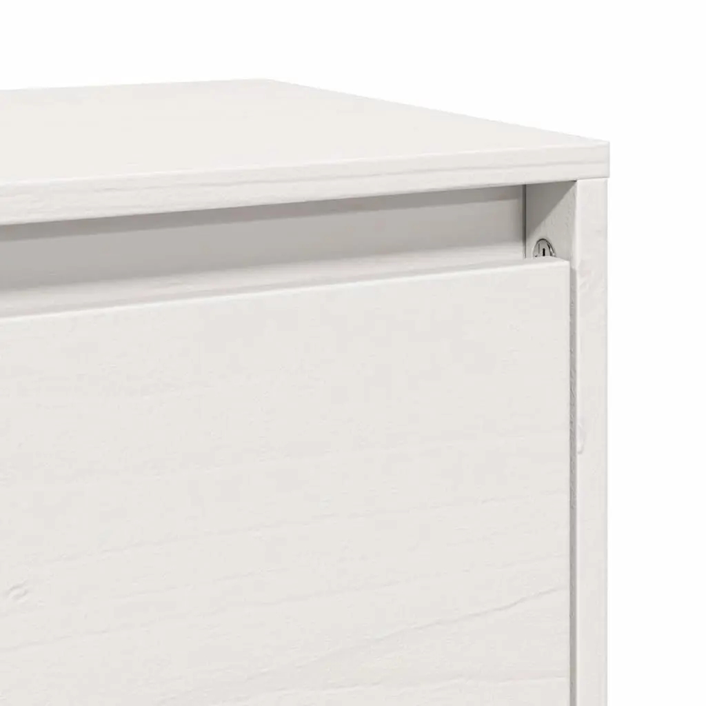 Wall Cabinet White 100x30x35 cm Floating Storage Shelving Unit Solid Pinewood