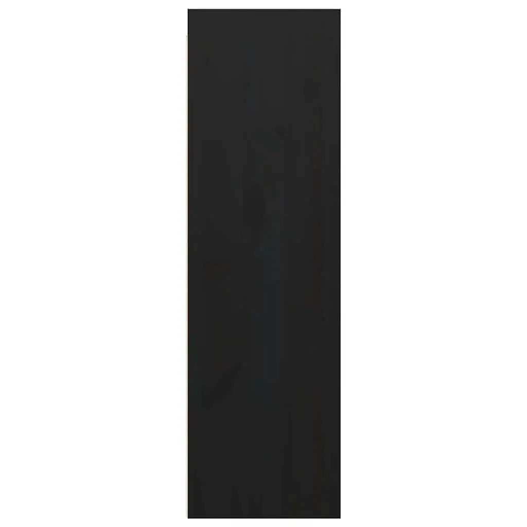 Wall Cabinets Black 30x30x100 cm Solid Pine Floating Storage 2 Piece
