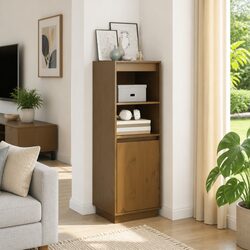 Solid Wood Highboard with Smart Storage