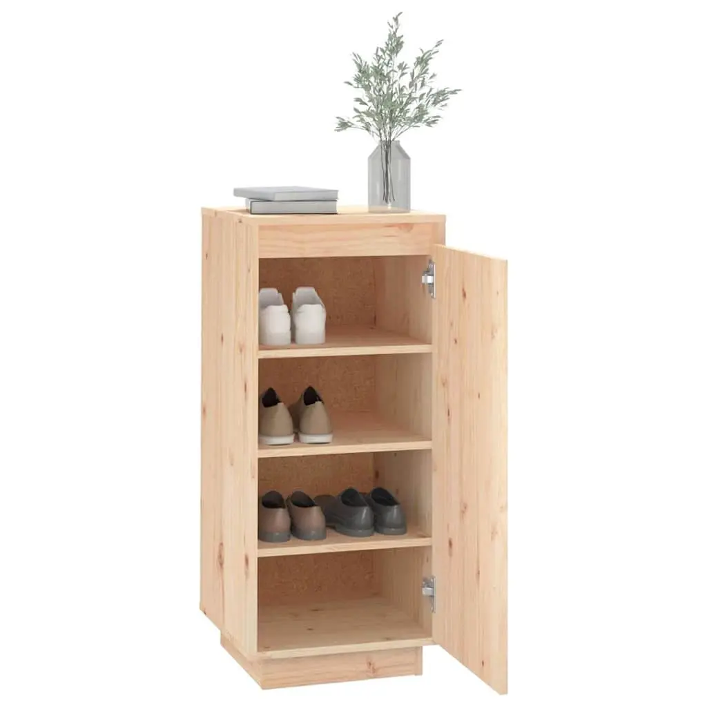 Wooden Shoe Cabinet Brown 35W x 35D x 80H cm Sturdy Construction for Organising Footwear