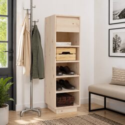 Compact Shoe Cabinet with Drawer and Compartments