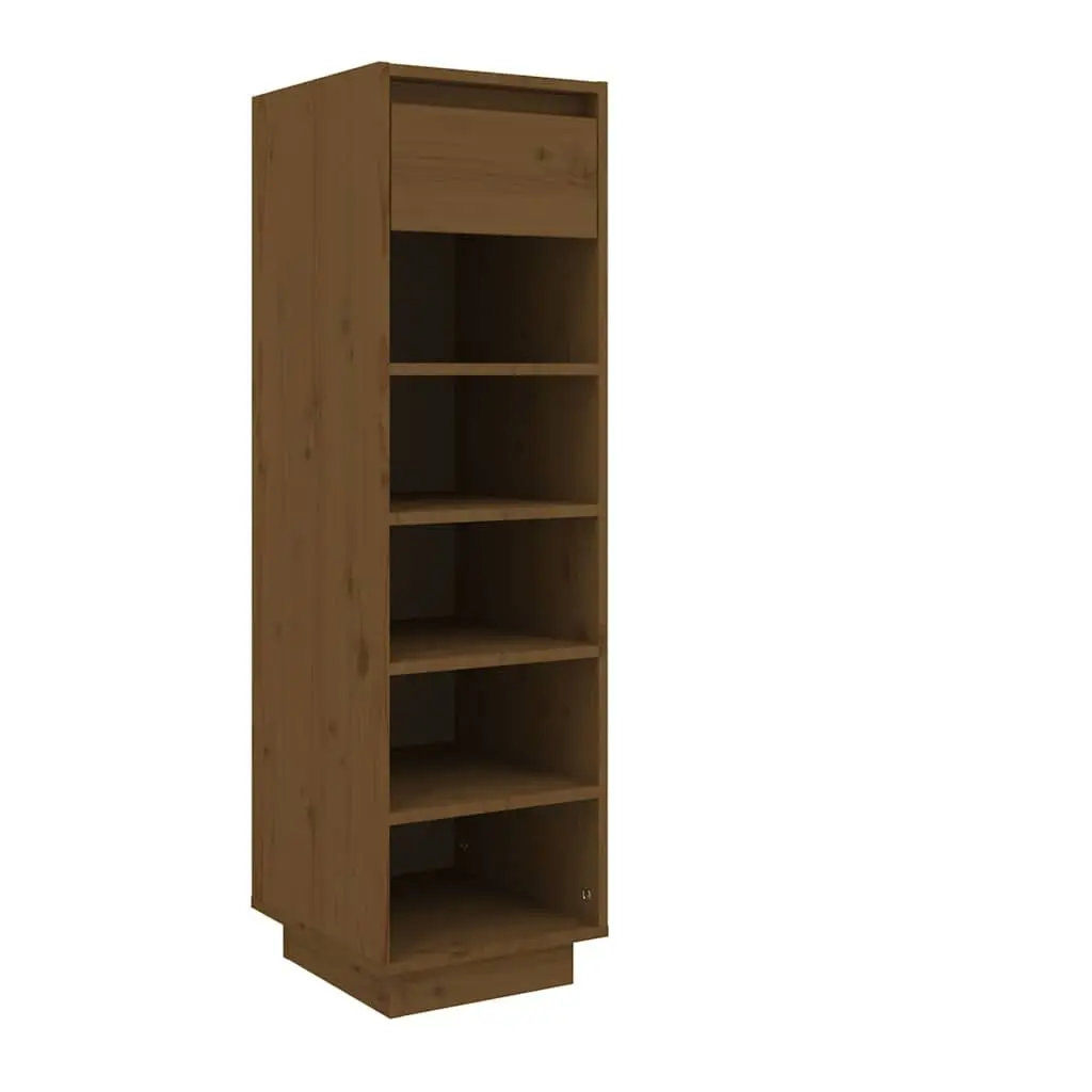 Shoe Cabinet Brown 5 Compartments Drawer Floating Feet Storage Organiser