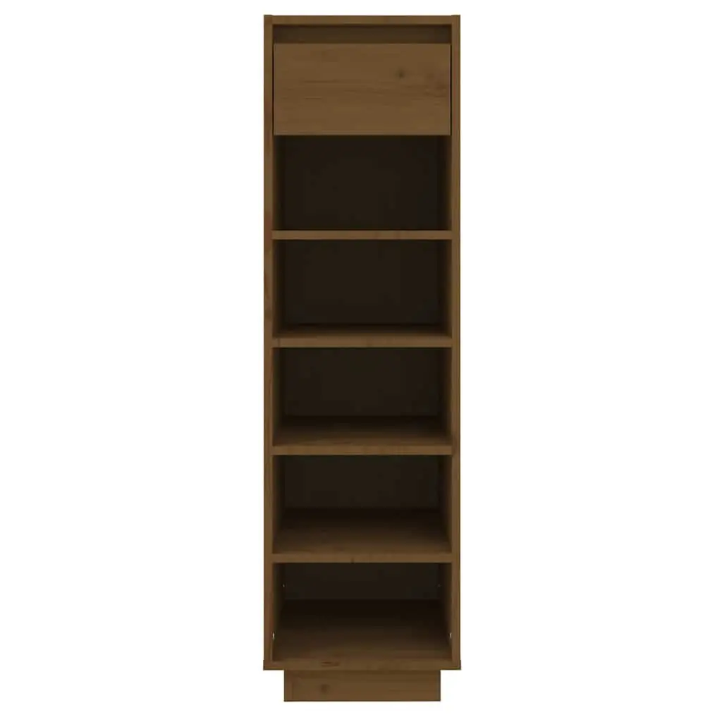 Shoe Cabinet Brown 5 Compartments Drawer Floating Feet Storage Organiser