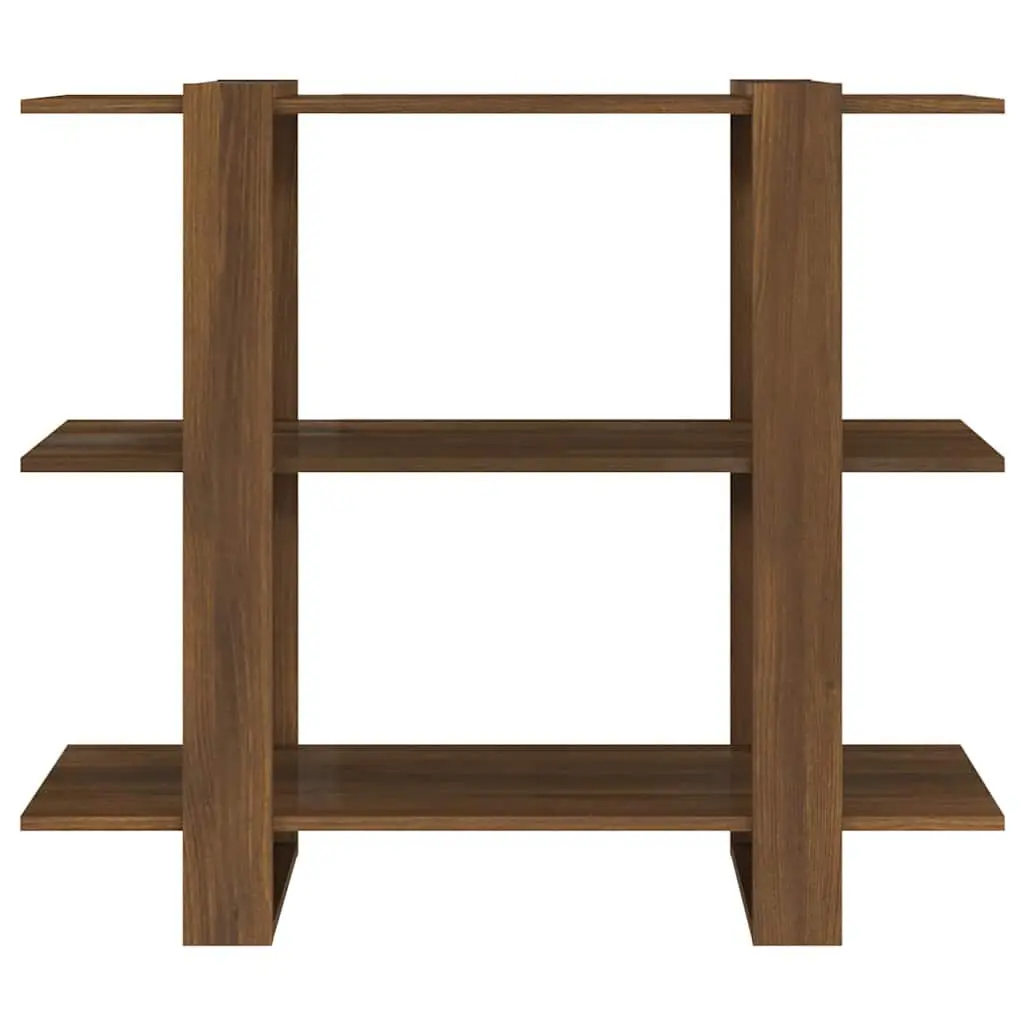 Book Cabinet Room Divider Brown 100x30x87 cm Storage Shelving Standing Shelf
