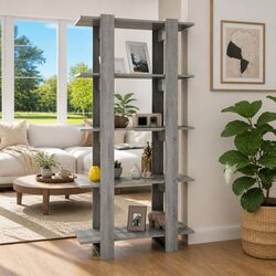 Concise Grey Sonoma Engineered Wood Book Cabinet