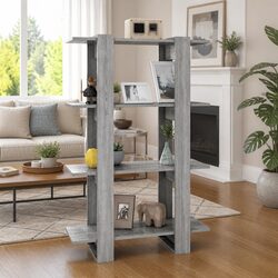Compact and Durable Grey Book Cabinet Storage