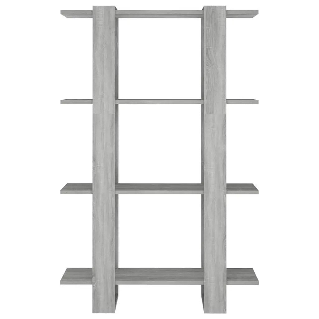 Grey Wooden Shelving Unit Book Cabinet Storage Organiser Room Divider 80x30x1235cm