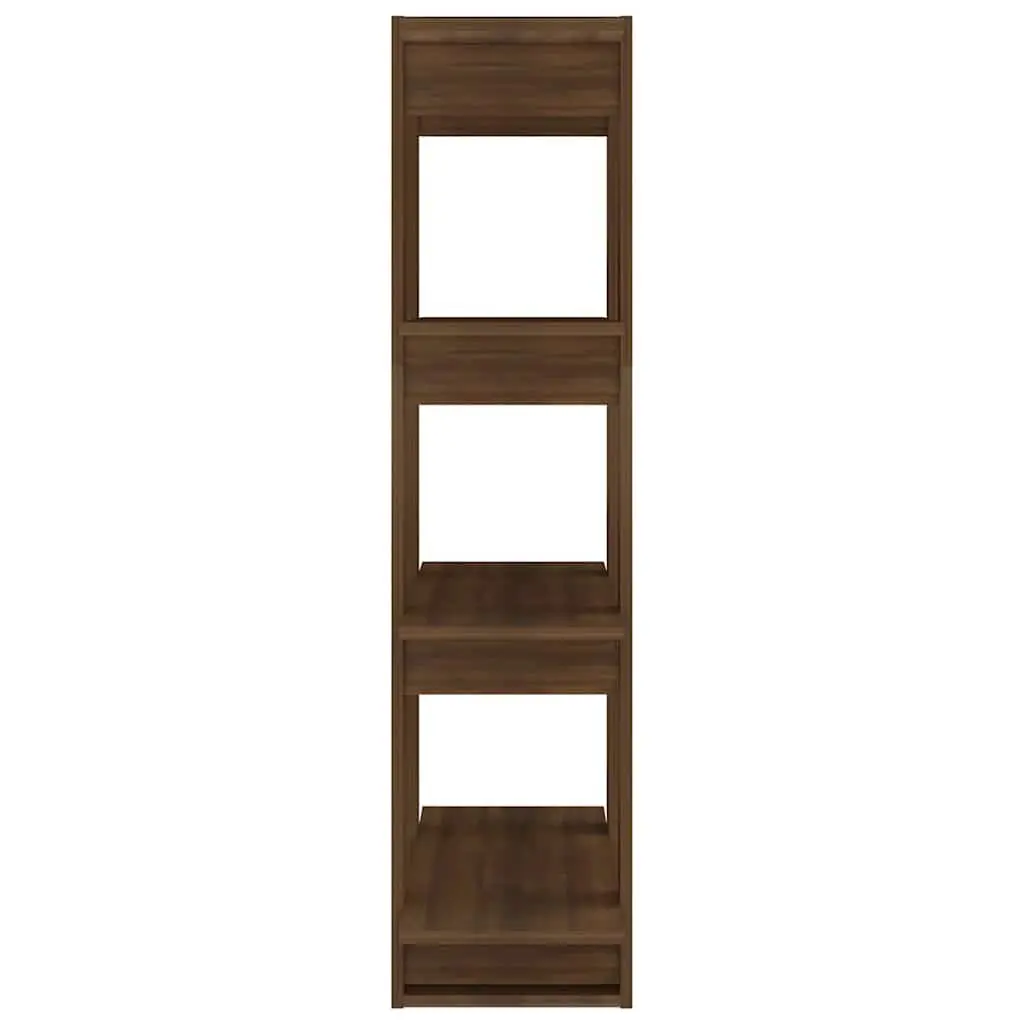 Book Cabinet Brown Oak 80x30x123.5cm Wooden Shelving Unit Room Divider Storage