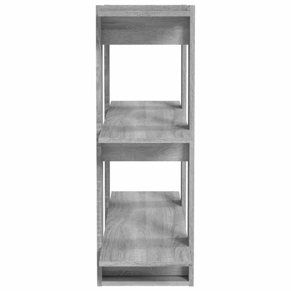 Book Cabinet Grey 80x30x87cm Wooden Storage Organiser Room Divider