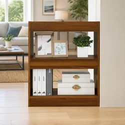 Brown Oak Book Cabinet with Ample Storage Space