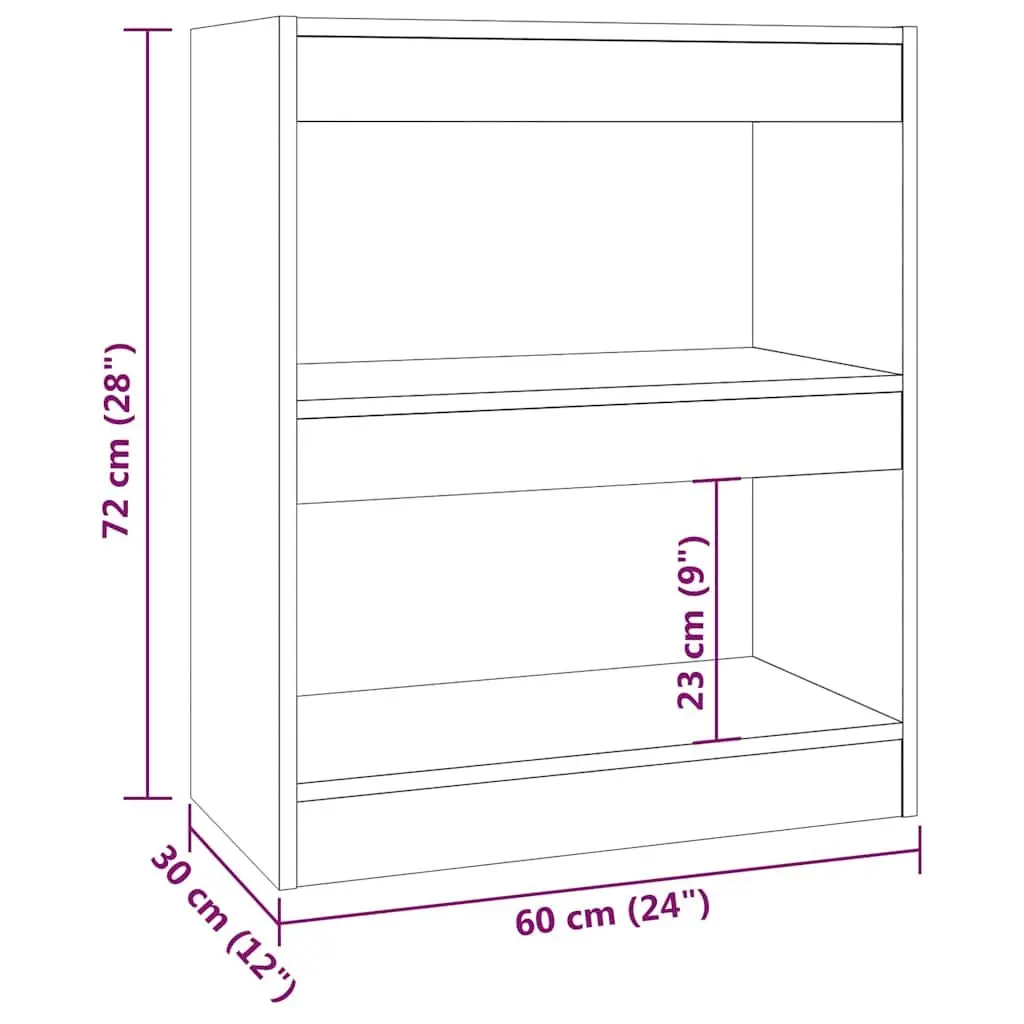 Book Cabinet Brown Oak Standing Room Divider Shelving Unit Storage Bookcase