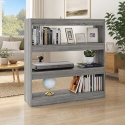 Grey Sonoma Room Divider with Ample Storage