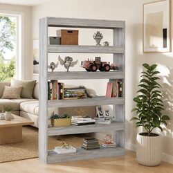 Grey Wooden Book Cabinet for Storage