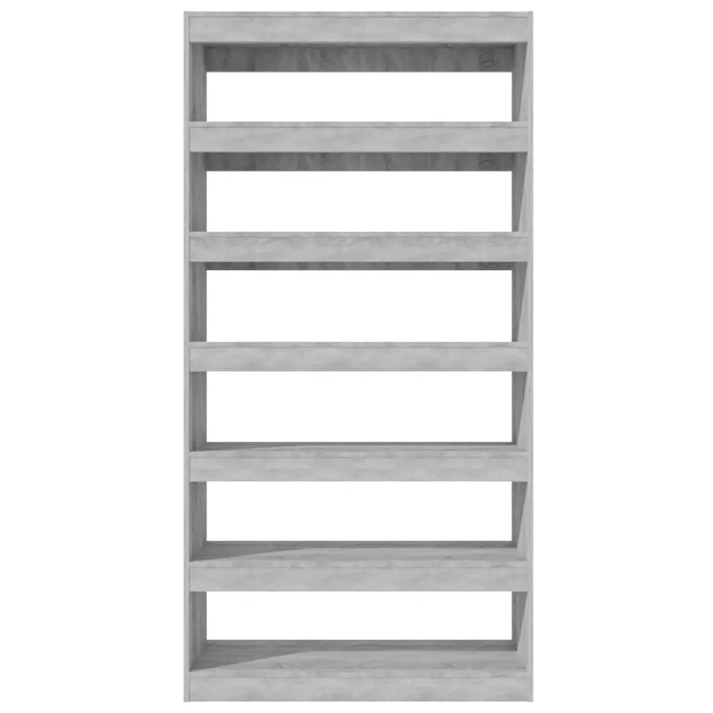 Book Cabinet Grey 100W x 30D x 198H cm Wooden Shelving Storage Organizer Stand
