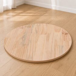 Round Solid Wood Table Top Ø30cm - Brown Finish
