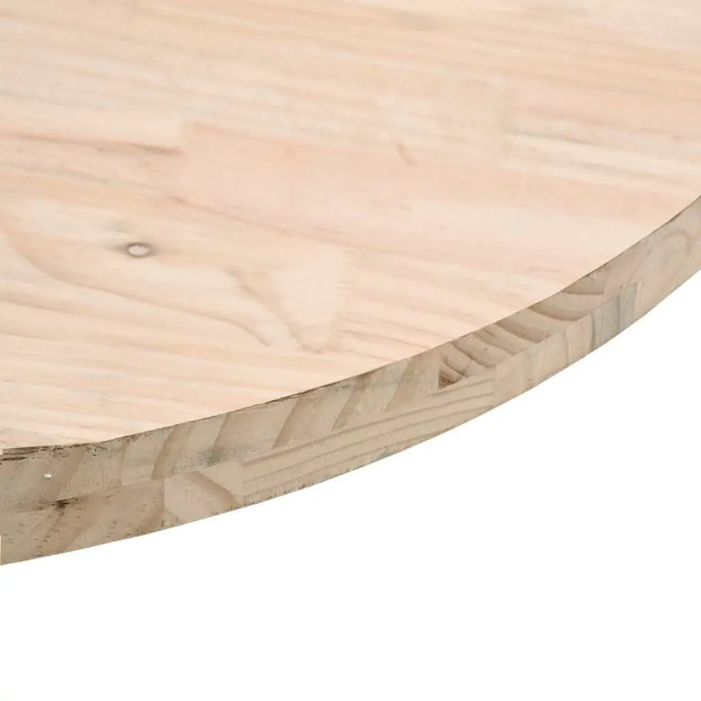 Round Solid Wood Table Top Brown Ø40cm x 2.5cm Suitable for Dining Coffee Tables