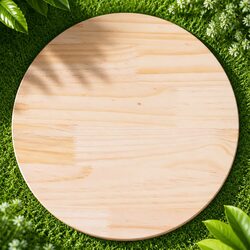 Solid Pinewood Round Table Top, 50cm in Diameter