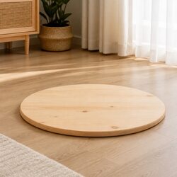 Concise Round Solid Pine Wood Table Top Ø70cm Durable