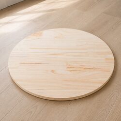 Compact Round Solid Wood Table Top Ø80cm for Versatile Use
