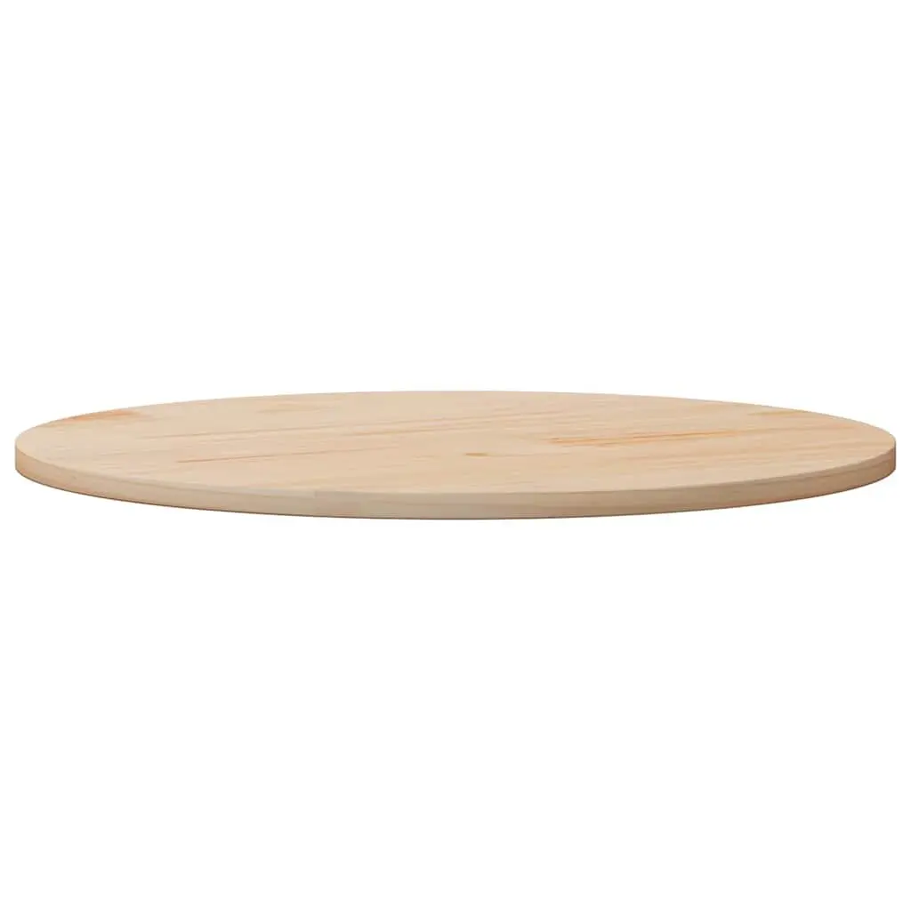 Round Table Top Brown Ø80cm Solid Pinewood Indoor Furniture