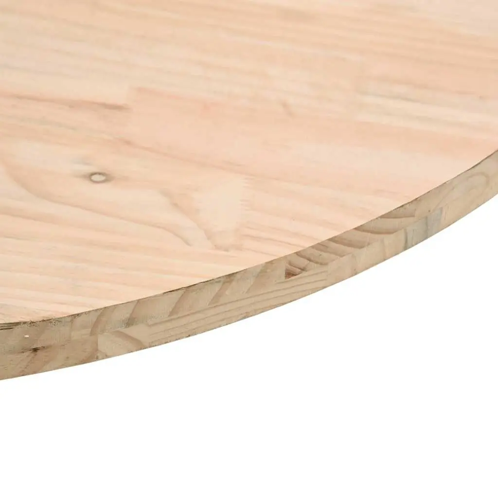 Round Table Top Brown Ø80cm Solid Pinewood Indoor Furniture