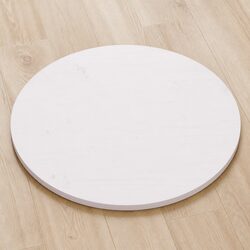 Simple White Round Pinewood Table Top Ø60cm