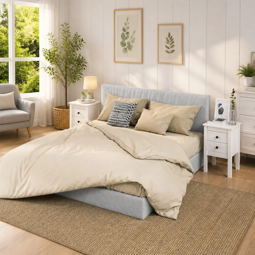 Bedside Cabinet Set White 40x35x61.5 cm Solid Pine Wood Storage Drawers