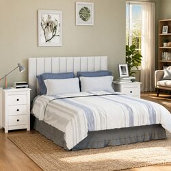 Compact White Bedside Cabinets - 2 pcs for Storage
