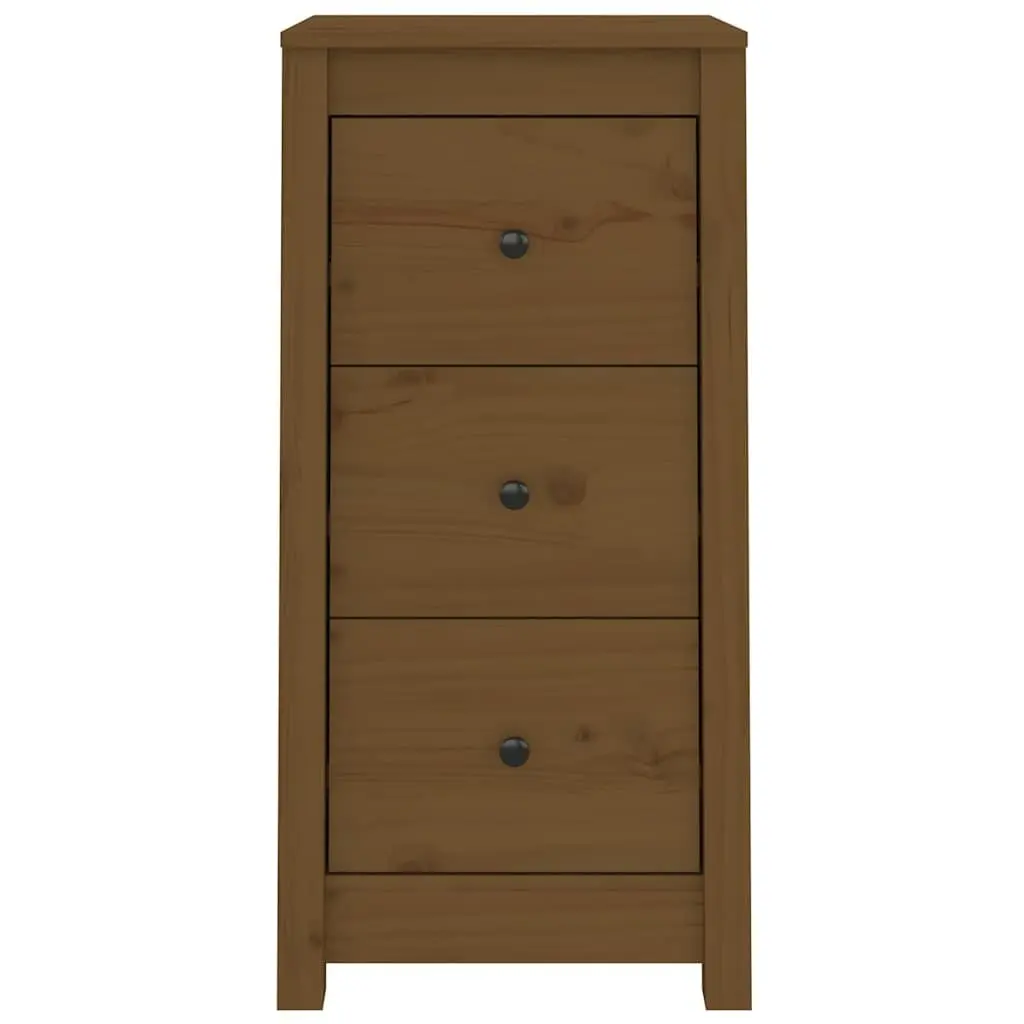 Sideboard Cabinet Brown 40x35x80 cm Solid Pine Wood Storage Furniture Set of 2