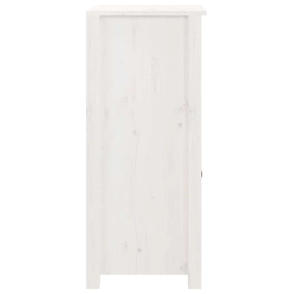 2 Piece Sideboards White Solid Pine Storage Cabinet 40x35x80 cm Sturdy Top Display Surface