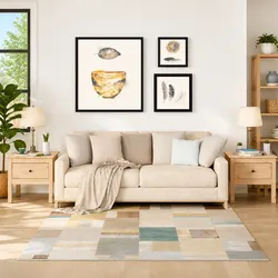 Set of 2 Solid Pine Side Tables with Drawer Storage