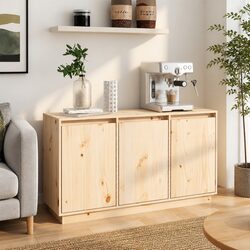 Concise Brown Solid Wood Pine Sideboard 111x34x60 cm