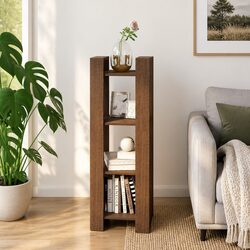 Solid Wood Book Cabinet - Practical Storage Solution 41x35x125 cm