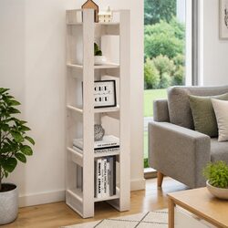 White Book Cabinet Room Divider Unit