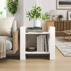 Elegant Wooden Book Cabinet in White – Versatile Storage